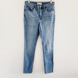 Madewell 9" Mid Rise Raw Hem  Skinny Jeans